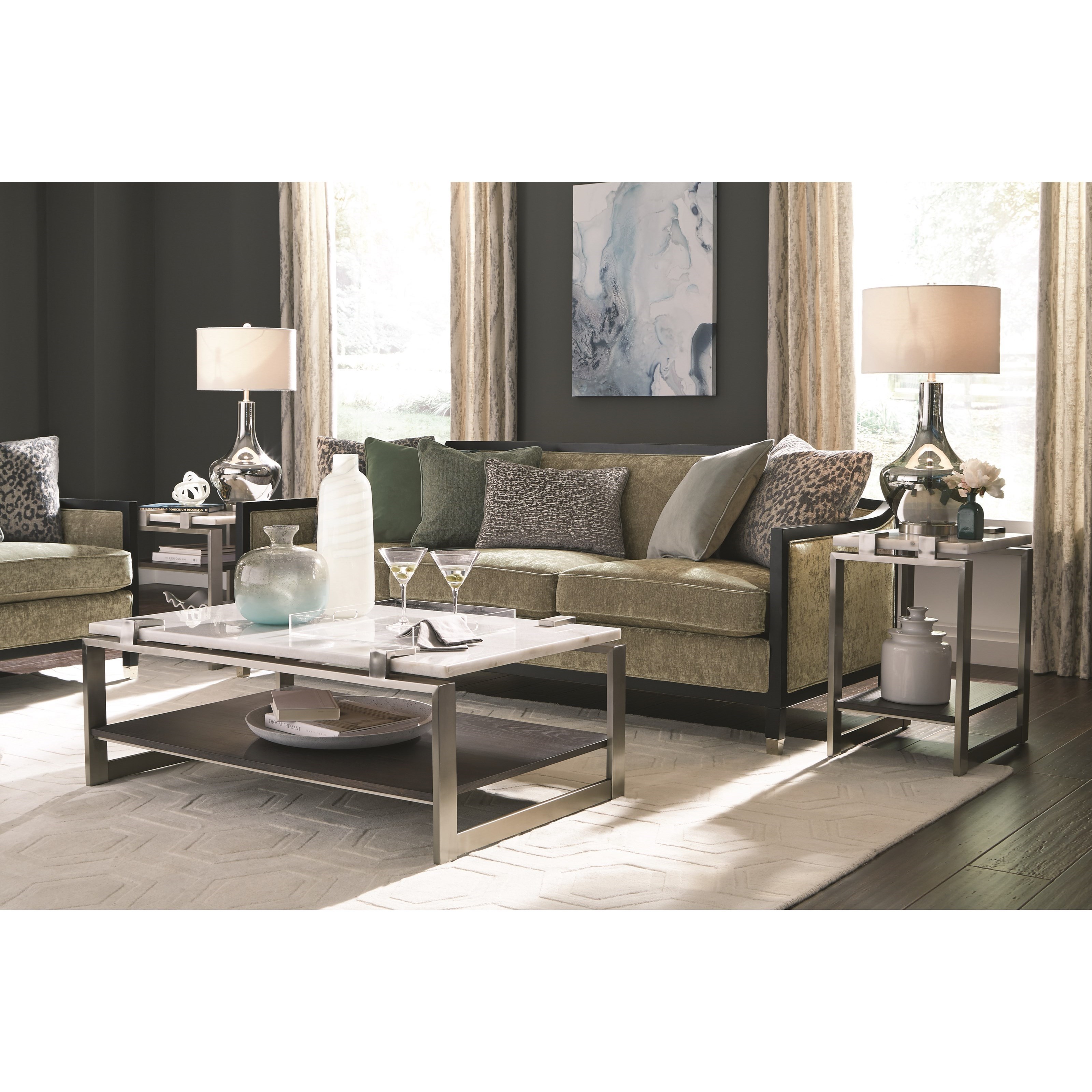 Marble top hotsell end table set